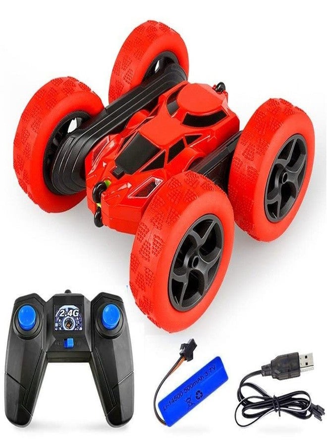 VGRASSP Double Flip 360 Degree Stunt Racing Car Toy for Kids - Off Road Vehicle, Red - Image 1
